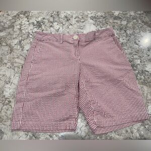 Ann Taylor Loft Seersucker Striped Shorts size 00‎